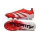 New adidas Predator 25 Elite Laceless FG Lucid Red White Black