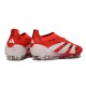 New adidas Predator 25 Elite Laceless FG Lucid Red White Black