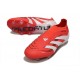 New adidas Predator 25 Elite Laceless FG Lucid Red White Black