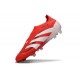 New adidas Predator 25 Elite Laceless FG Lucid Red White Black