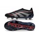 New adidas Predator 25 Elite Laceless FG Black Grey Four Lucid Red
