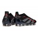 New adidas Predator 25 Elite Laceless FG Black Grey Four Lucid Red