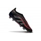 New adidas Predator 25 Elite Laceless FG Black Grey Four Lucid Red