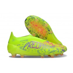 New adidas Predator 25 Elite Laceless FG Lucid Lemon Lucid Pink Blue Fusion