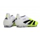 New adidas Predator 25 Elite Laceless FG White Black Lucid Lemon