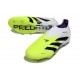 New adidas Predator 25 Elite Laceless FG White Black Lucid Lemon