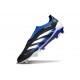 New adidas Predator 25 Elite Laceless FG Black Royal White