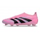 New adidas Predator 25 Elite Laceless FG Pink Black
