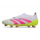 New adidas Predator 25 Elite Laceless FG White Lucid Pink Lucid Lemon