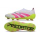 New adidas Predator 25 Elite Laceless FG White Lucid Pink Lucid Lemon