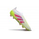 New adidas Predator 25 Elite Laceless FG White Lucid Pink Lucid Lemon