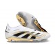 New adidas Predator 25 Elite Laceless FG White Black Gold Met