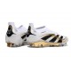 New adidas Predator 25 Elite Laceless FG White Black Gold Met