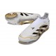 New adidas Predator 25 Elite Laceless FG White Black Gold Met