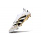 New adidas Predator 25 Elite Laceless FG White Black Gold Met