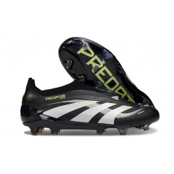 New adidas Predator 25 Elite Laceless FG Black White
