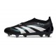 New adidas Predator 25 Elite Laceless FG Black White Blue