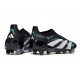 New adidas Predator 25 Elite Laceless FG Black White Blue