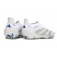 New adidas Predator 25 Elite Laceless FG White Grey