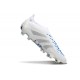 New adidas Predator 25 Elite Laceless FG White Grey