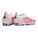 New adidas Predator 25 Elite Laceless FG Pink White
