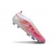 New adidas Predator 25 Elite Laceless FG Pink White