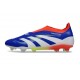 New adidas Predator 25 Elite Laceless FG Lucid Blue Ftwr White Solar Red