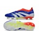 New adidas Predator 25 Elite Laceless FG Lucid Blue Ftwr White Solar Red