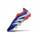 New adidas Predator 25 Elite Laceless FG Lucid Blue Ftwr White Solar Red