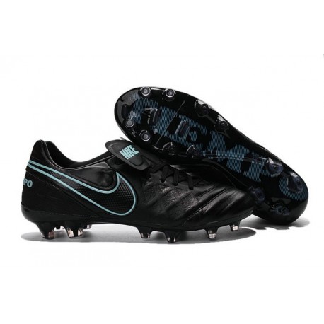 Nike Tiempo Legend VI FG ACC K-Leather Football Cleat Black Blue