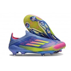 New adidas F50+ Laceless FG Blue Fusion Lucid Lemon Lucid Pink
