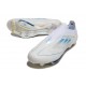 New adidas F50+ Laceless FG White Pearl Met. Blue