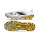 New adidas F50+ Laceless FG White Core Black Met Gold