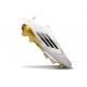 New adidas F50+ Laceless FG White Core Black Met Gold