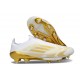 New adidas F50+ Laceless FG Ftwr White Gold Met