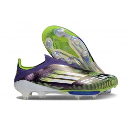 New adidas F50+ Laceless FG Purple Rush Ftwr White Lucid Lemon
