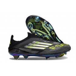 New adidas F50+ Laceless FG Black White Yellow