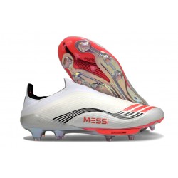 New adidas F50+ Laceless FG Ftwr White Lucid Red Silver Met.
