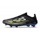 New adidas F50+ Laceless FG Core Black Iron Met. Lucid Lemon