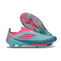 New adidas F50+ Laceless FG X MESSI Flash Aqua Lucid Pink Lucid Cyan