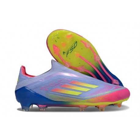 adidas F50 LL Elite FG Soccer Shoes Blue Fusion Lucid Lemon Lucid Pink