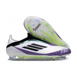 adidas F50 LL Elite FG Soccer Shoes X Messi Ftwr White Core Black Unity Purple