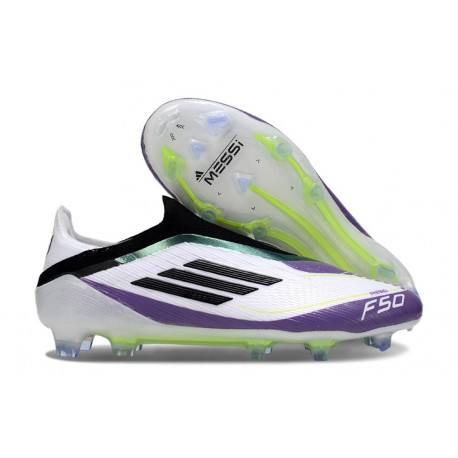 adidas F50 LL Elite FG Soccer Shoes X Messi Ftwr White Core Black Unity Purple