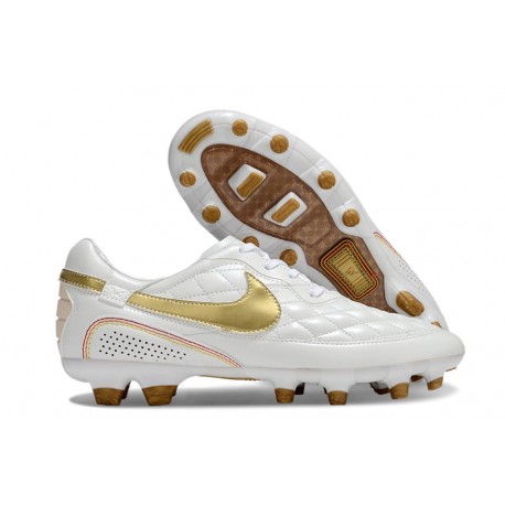 New Nike Tiempo Legend X Elite FG R10 White Gold