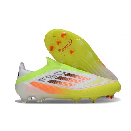 New adidas F50 Laceless Elite FG Yellow Orange