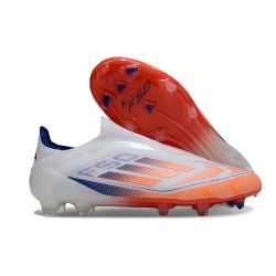 adidas F50 Laceless Elite FG Advancement - White Solar Red Lucid Blue