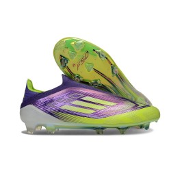 New adidas F50 Laceless Elite FG Unity Purple Solar Yellow