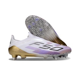 New adidas F50 Laceless Elite FG White Purple Black