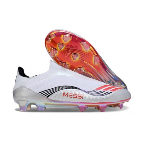adidas F50 Laceless Elite FG X MESSI Ftwr White Lucid Red Silver Met.