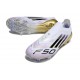 New adidas F50 Laceless Elite FG White Core Black Met Gold